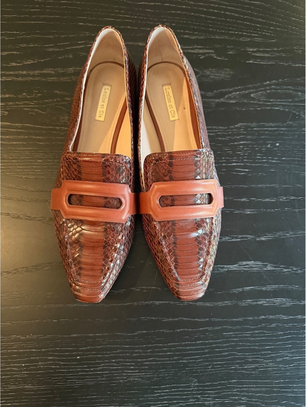Louise et Cie woven leather loafers 10 EUC